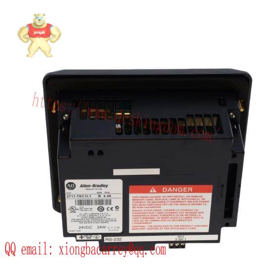 GE 2711-T6C1L1 PanelView 600 Color Touch RIO RS-232 Printer, DC Power Module