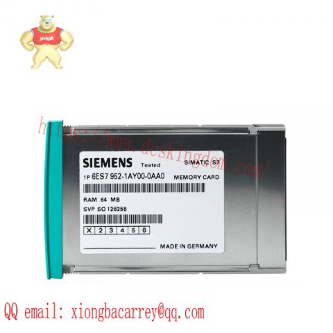 SIEMENS 6ES7952-1AM00-0AA0 RAM MEMORY CARD for Industrial Control Systems