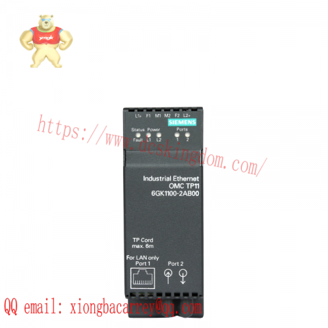 SIEMENS 6GK1 100-2AB00 Optical Media Converter, TP11 Ethernet Module