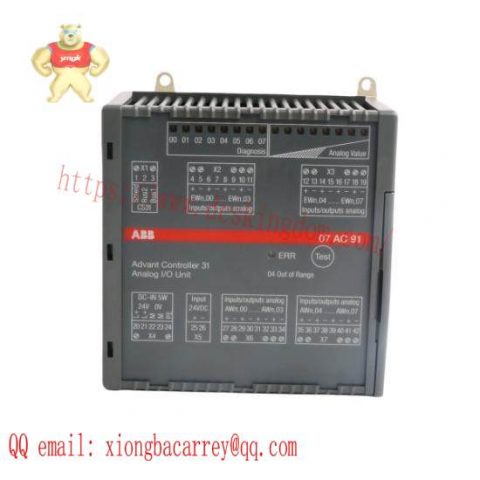 ABB 07AC91 GJR5252300R0101 Analog I/O Unit for Industrial Control Systems