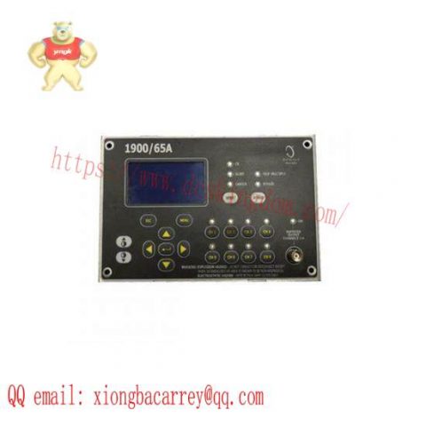 Bently Nevada 1900/65A-01-00-01-01-00 General Purpose Equipment Monitor; Manufacturer: Bently-Nevada