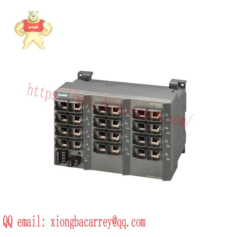 siemens_6gk5224-0ba00-2aa3_ie_switch.jpg Siemens SCALANCE X224 Industrial Ethernet Switch, 24 Port, Managed, 10/100 Mbps