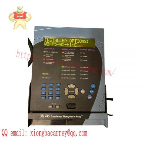 GE 745-W3-P5-G5-HI-R-E Relay System for Advanced Transformer Management