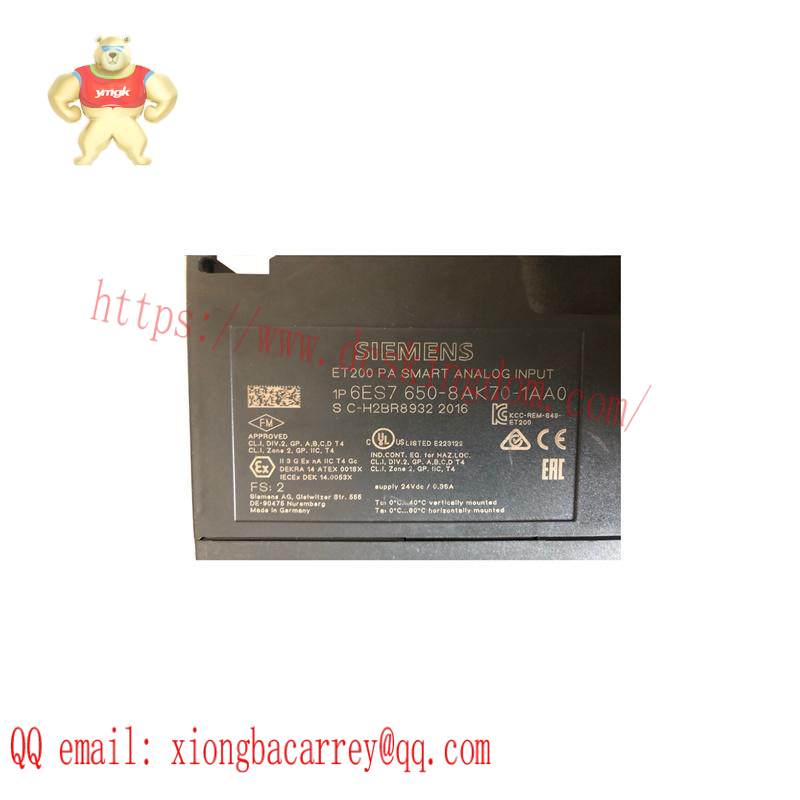 siemens_6es7650-8ak70-1aa0_analog_input_module.jpg SIEMENS 6ES7650-8AK70-1AA0 Analog Input Module: Precision Control for Industrial Automation