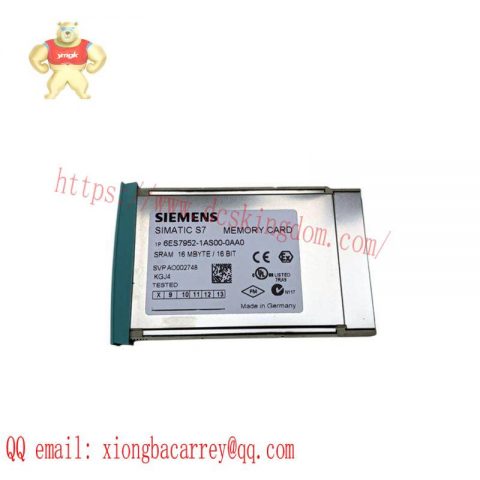 SIEMENS 6ES7952-1AS00-0AA0 Memory RAM Card for Industrial Control, Compact Design, High Performance
