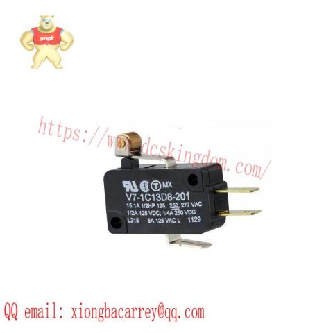 Honeywell V7-1C13D8-201 SPDT Roller Lever Microswitch, 15 A, V7 Series