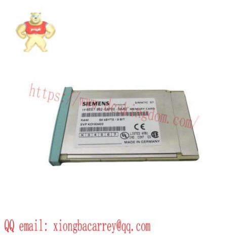 Siemens RAM Memory Card - 6ES7 952-0AF00-0AA0, Industrial Control Solutions