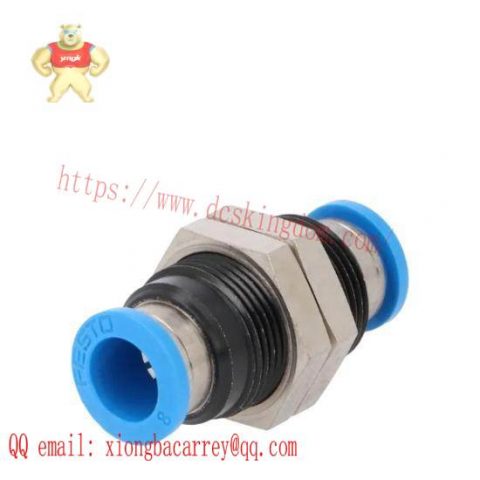 Festo QSS-8 153159 - Push-In Bulkhead Connector, 8mm NOP