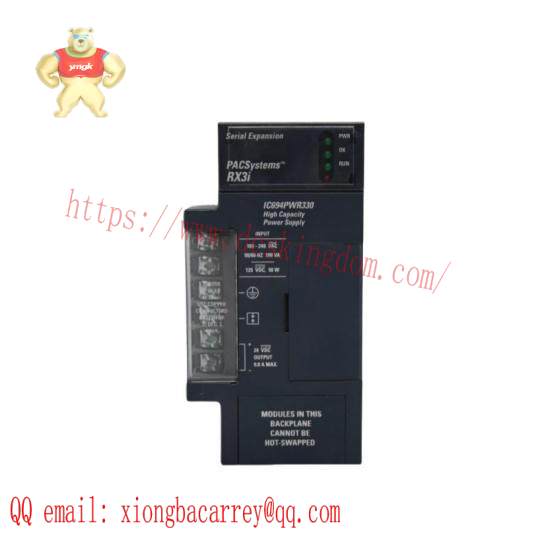 ge_fanuc_ic694pwr330_power_supply.jpg Emerson IC694PWR330RX3i Power Supply, 120/240 Vac 125 Vdc High Capacity