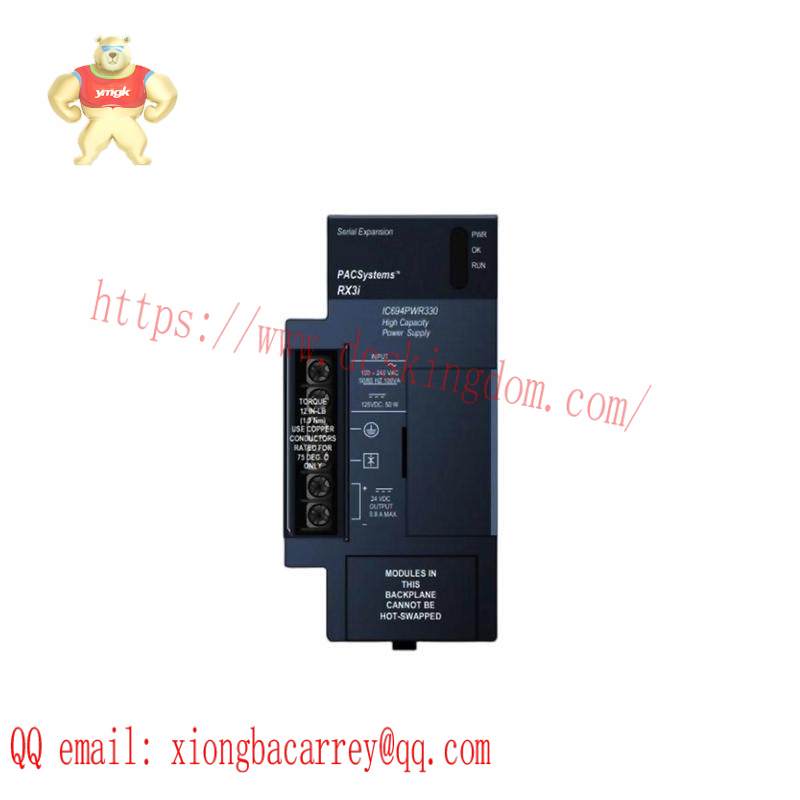 ge_ic694pwr330_power_supply.jpg Emerson IC694PWR330RX3i Power Supply, 120/240 Vac 125 Vdc High Capacity